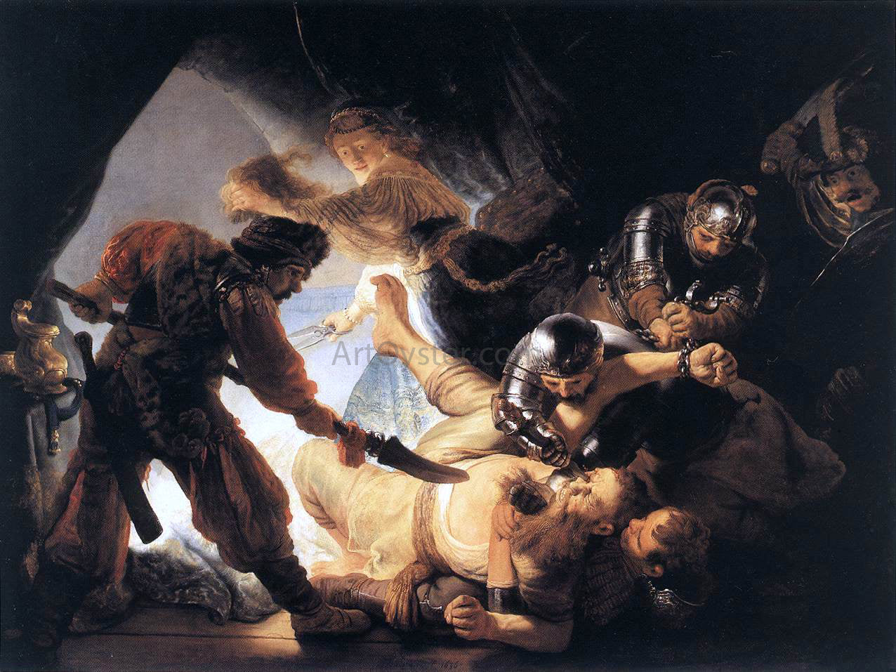  Rembrandt Van Rijn The Blinding of Samson - Canvas Print