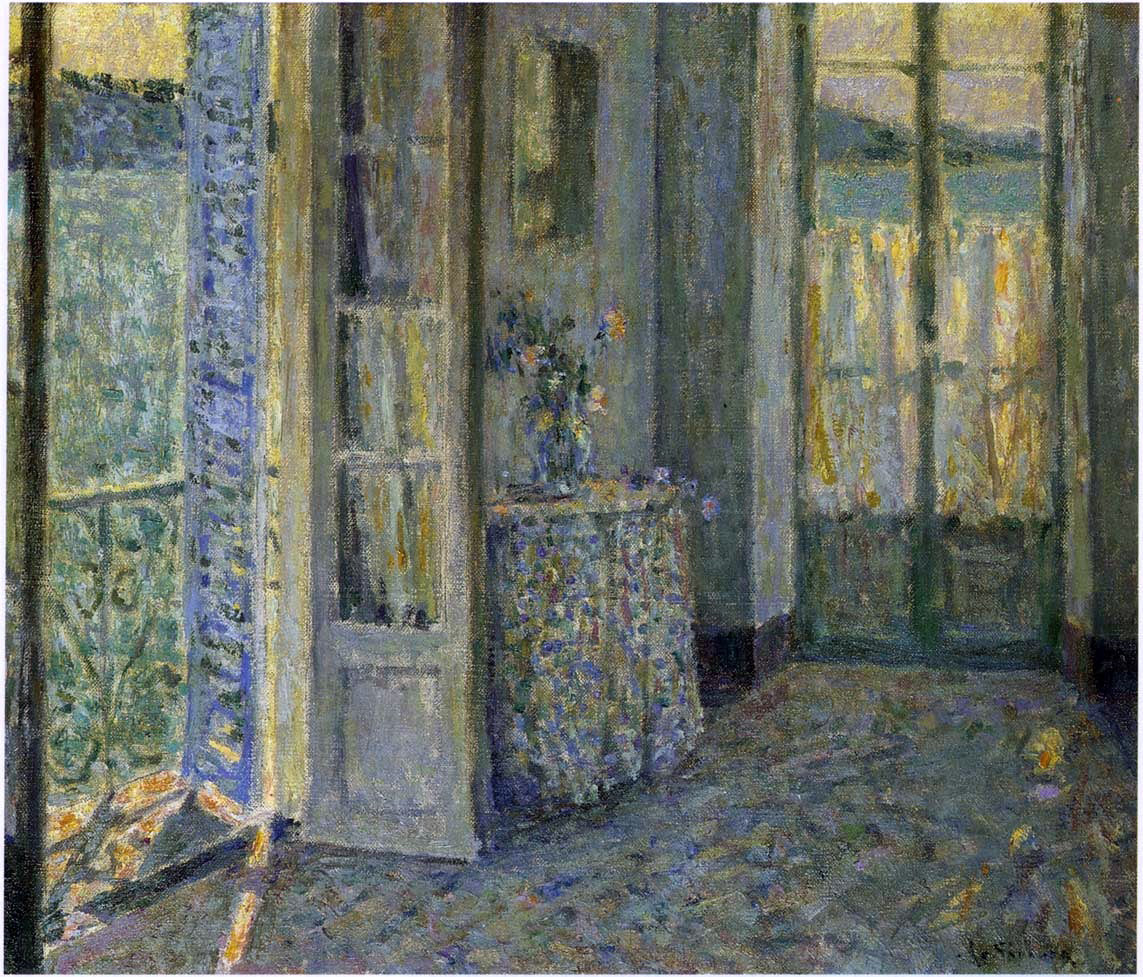  Henri Le Sidaner The Blue Chamber - Canvas Print