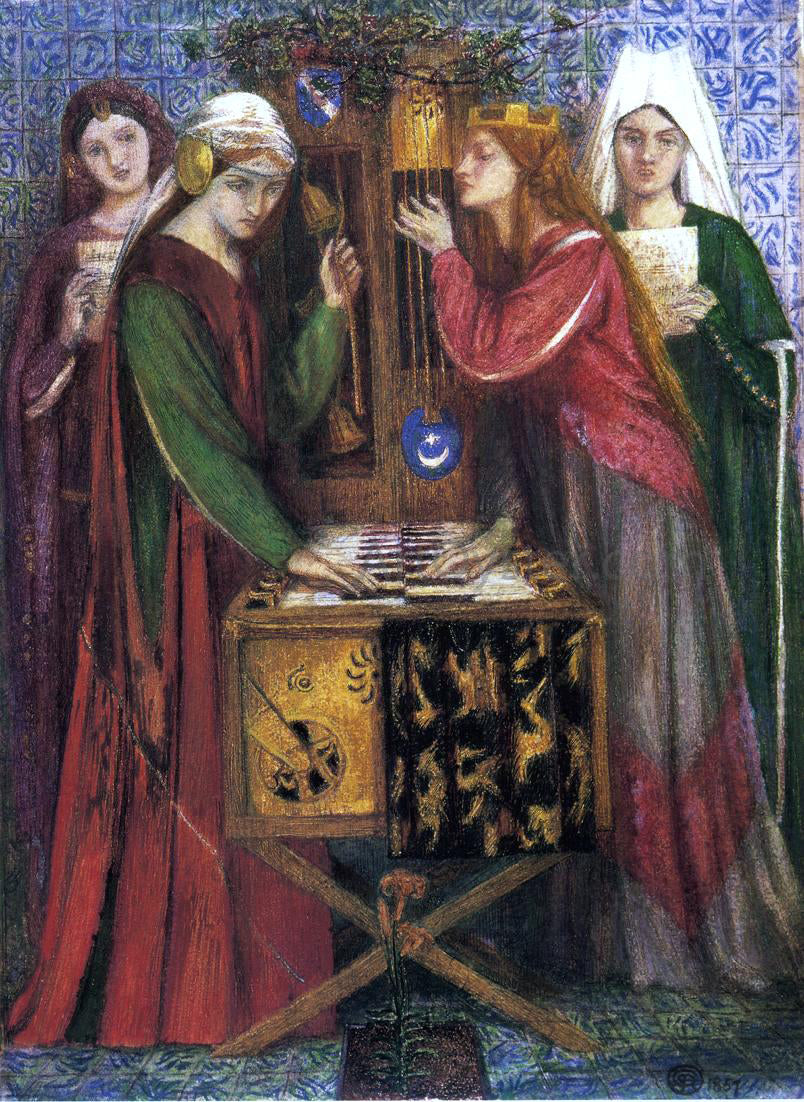  Dante Gabriel Rossetti The Blue Closet - Canvas Print