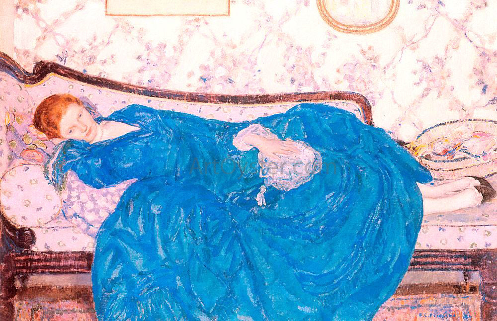 Frederick Carl Frieseke The Blue Gown Canvas Print – Art MegaMart