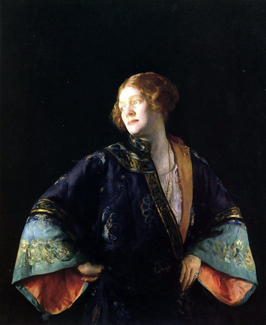  Joseph DeCamp The Blue Mandarin Coat (also known as The Blue Kimono) - Canvas Print