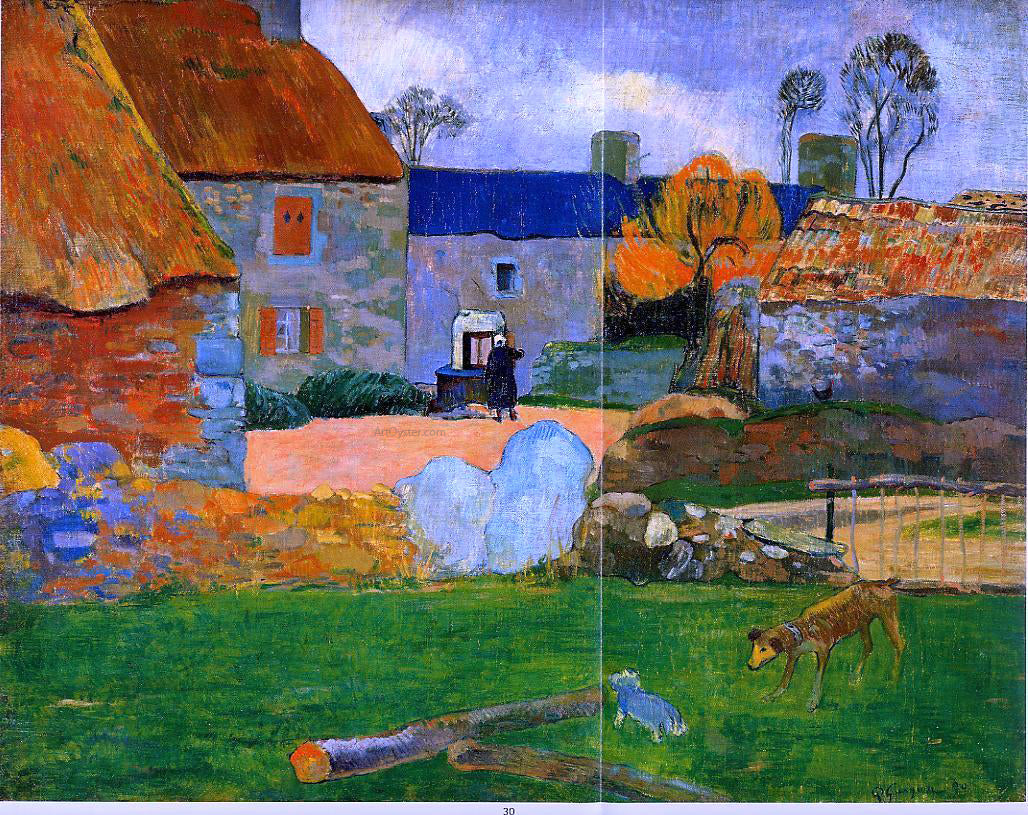  Paul Gauguin The Blue Roof - Canvas Print