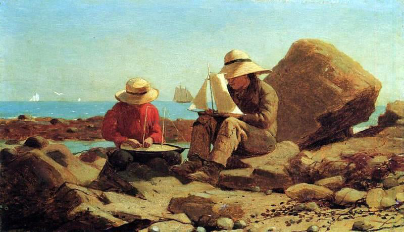  Winslow Homer The Boat Builders (also known as Ship Building) - Canvas Print