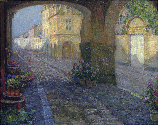  Henri Le Sidaner The Boutique from the Porch - Canvas Print