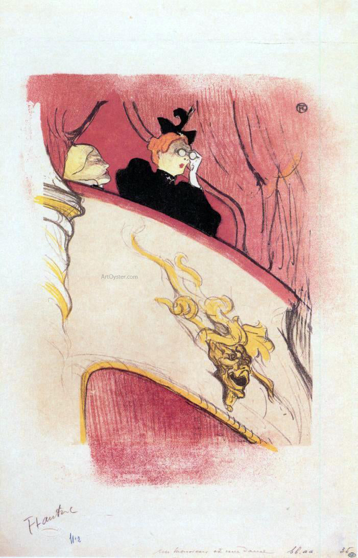  Henri De Toulouse-Lautrec The Box with the Guilded Mask - Canvas Print