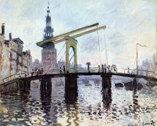  Claude Oscar Monet The Bridge, Amsterdam - Canvas Print