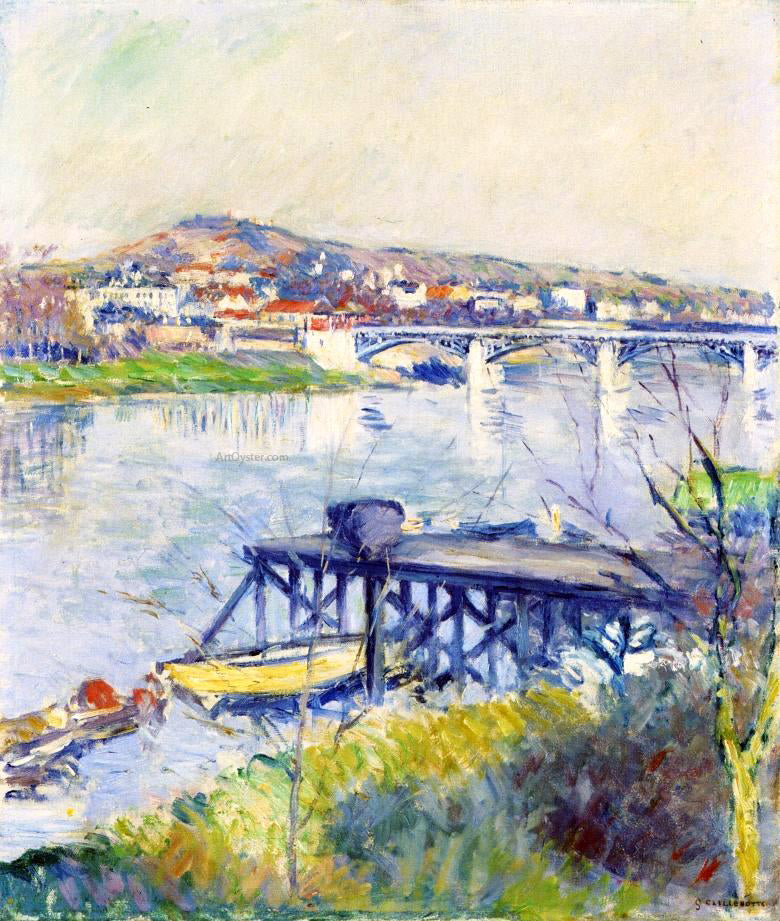  Gustave Caillebotte The Bridge at Argenteuil - Canvas Print