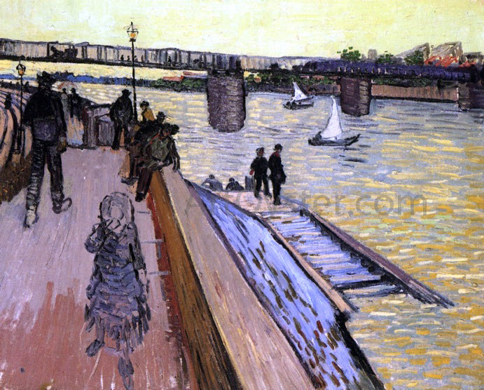  Vincent Van Gogh The Bridge at Trinquetaille - Canvas Print