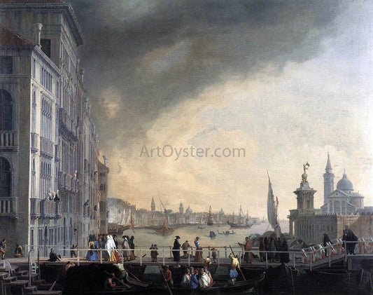  Luca Carlevaris The Bridge for the Feast of the Madonna della Salute - Canvas Print