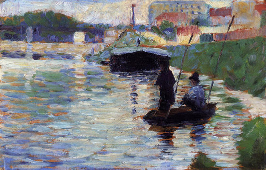  Georges Seurat The Bridge - View of the Seine - Canvas Print