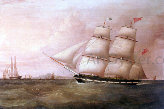  Joseph Heard The Brig Rapid Inward Bound For Liverpool Off Point Lynas - Canvas Print