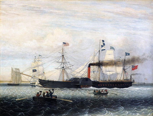  Fitz Hugh Lane The Britannia Entering Boston Harbor - Canvas Print