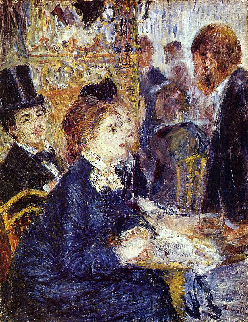  Pierre Auguste Renoir The Cafe - Canvas Print