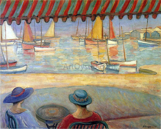  Henri Lebasque The Cafe on the terrace at St Ile de Yeu - Canvas Print