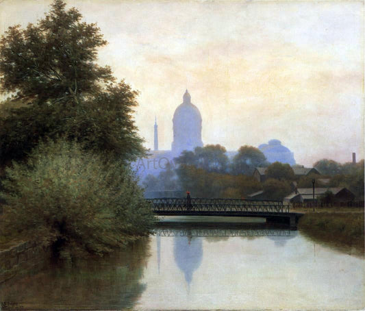  Richard B Gruelle The Canal, Early Morning - Canvas Print