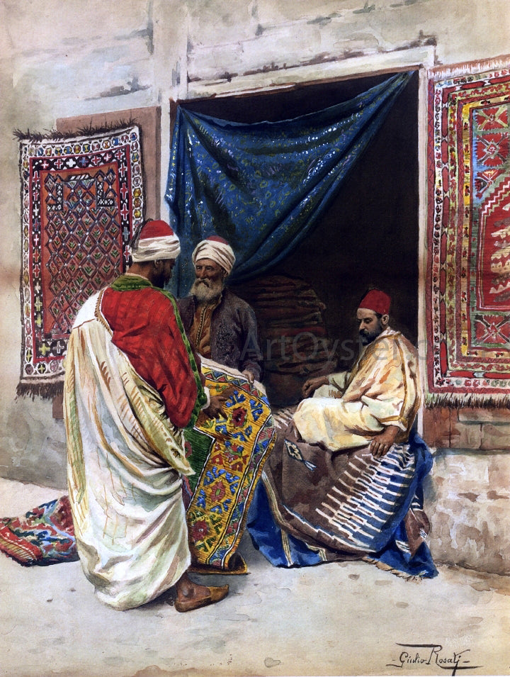  Giulio Rosati The Carpet Merchant - Canvas Print