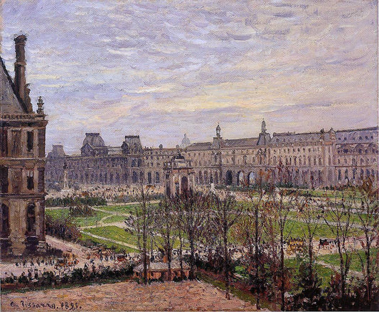  Camille Pissarro The Carrousel: Grey Weather - Canvas Print