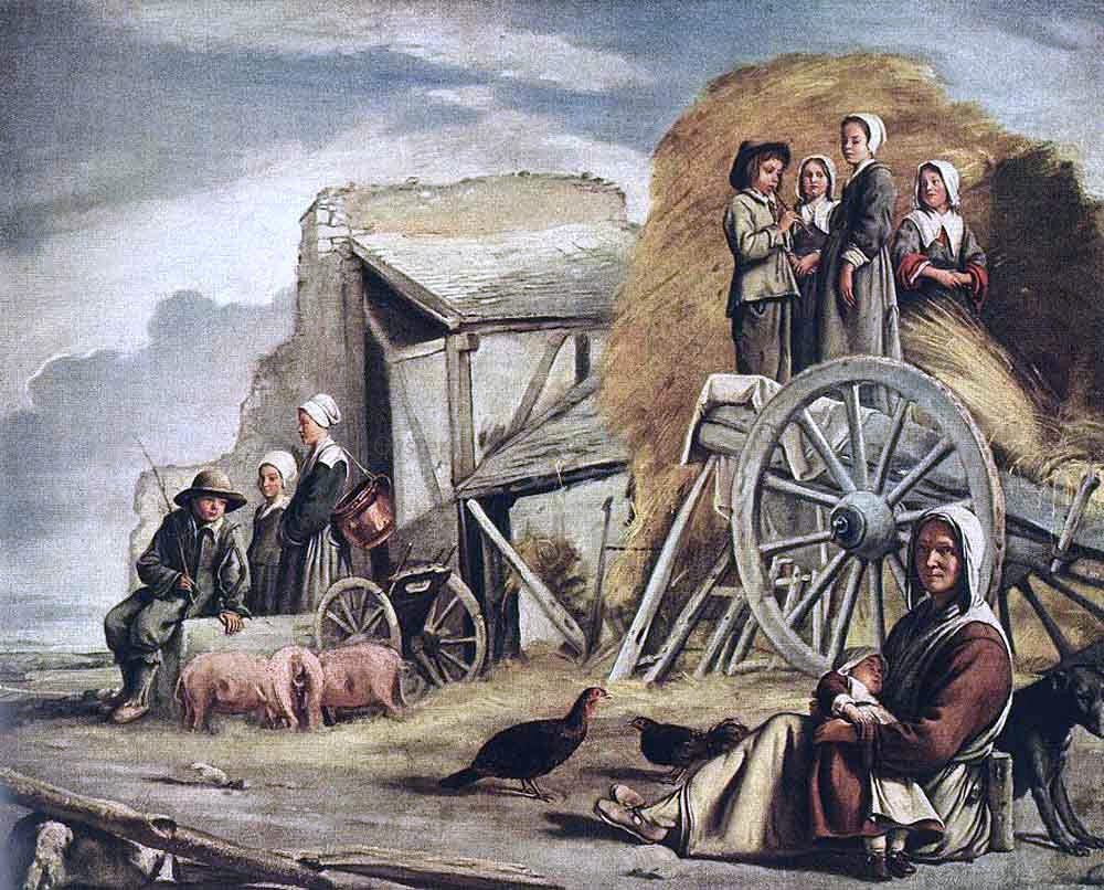  Louis Le Nain The Cart or Return from Haymaking - Canvas Print