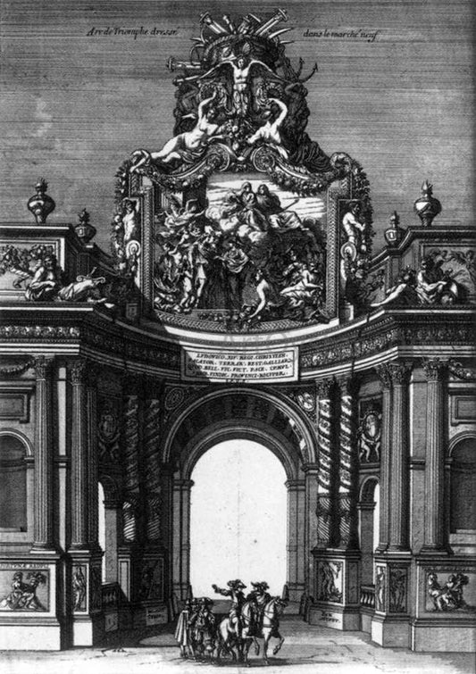  Jean Le Pautre The Ceremonial Entry of Louis XIV and Marie-Therese into Paris in 1660 - Canvas Print