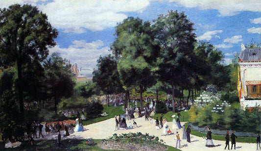  Pierre Auguste Renoir The Champs-Elysees during the Paris Fair of 1867 - Canvas Print