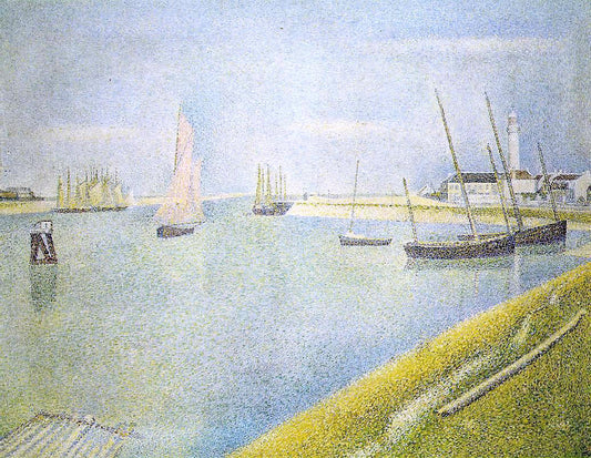  Georges Seurat The Channel at Gravelines, in the Direction of the Sea - Canvas Print