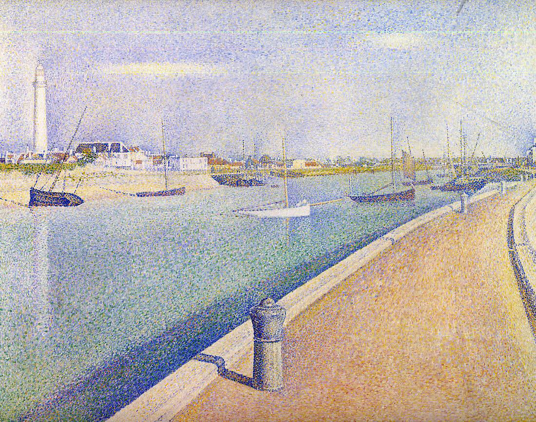  Georges Seurat The Channel at Gravelines, Petit-Fort-Philippe - Canvas Print