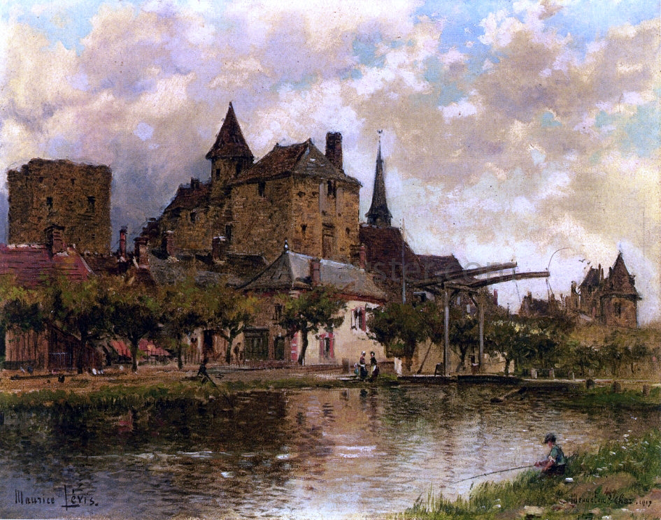  Maurice Levis The Chateau at Mennetou-sur-Cher - Canvas Print