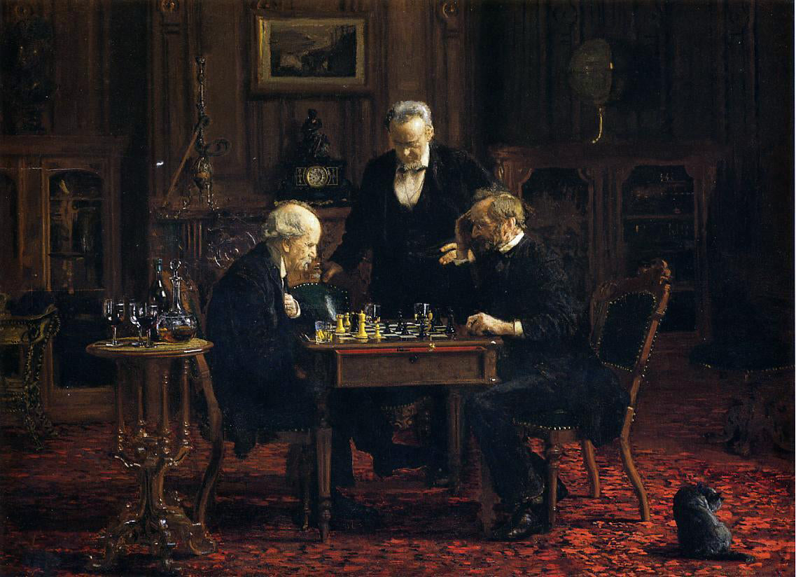  Thomas Eakins The Chess Player - Canvas Print