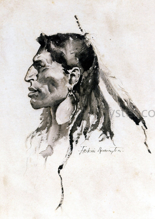  Frederic Remington The Cheyenne Type - Canvas Print
