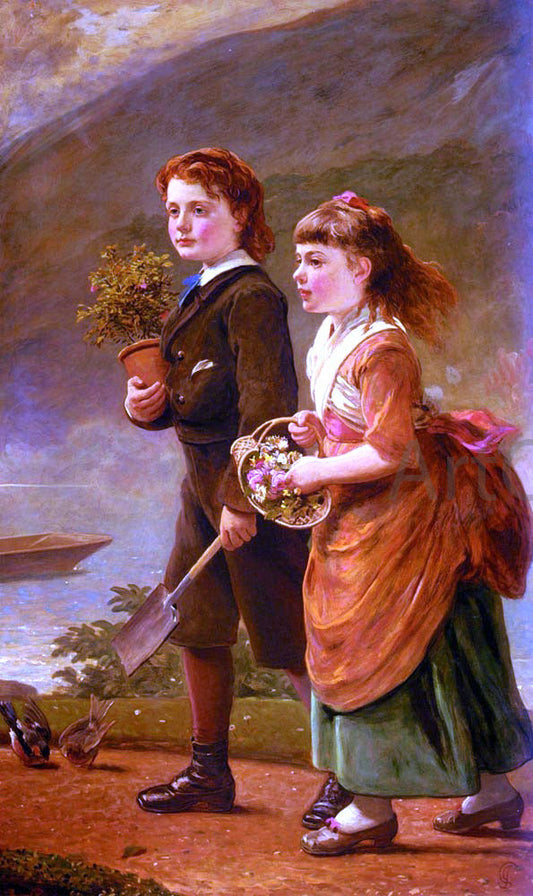 James Sant The Children Of Major H. Barrett Of Moredon, Taunton - Canvas Print