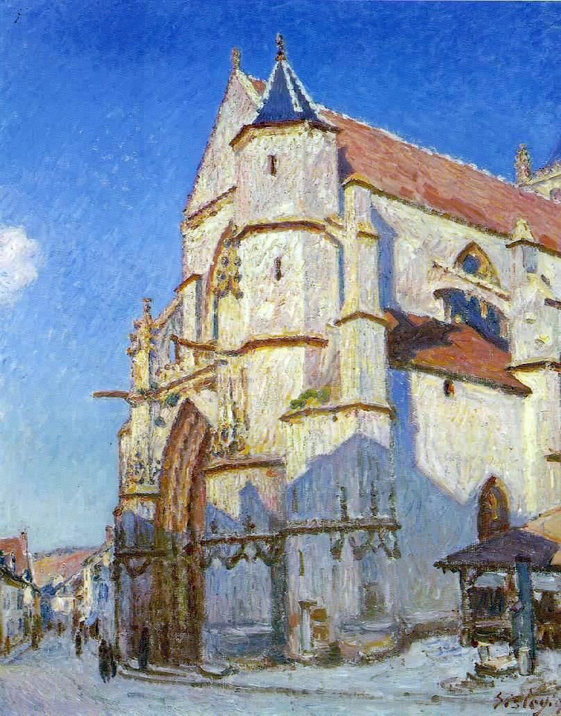  Alfred Sisley The Church at Moret - Canvas Print