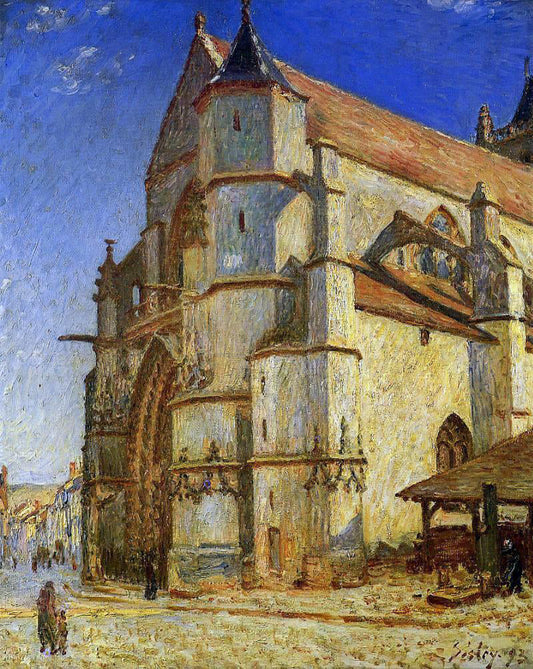  Alfred Sisley The Church at Moret in Morning Sun - Canvas Print