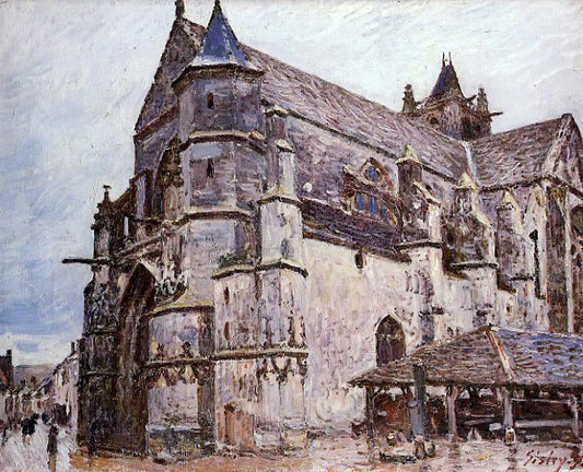 Alfred Sisley The Church at Moret, Rainy Weather, Morning - Canvas Print