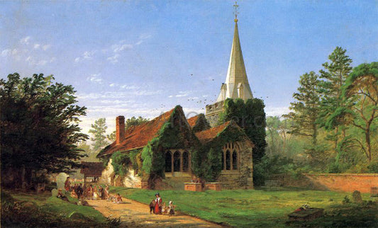  Jasper Francis Cropsey The Church at Stoke Poges - Canvas Print