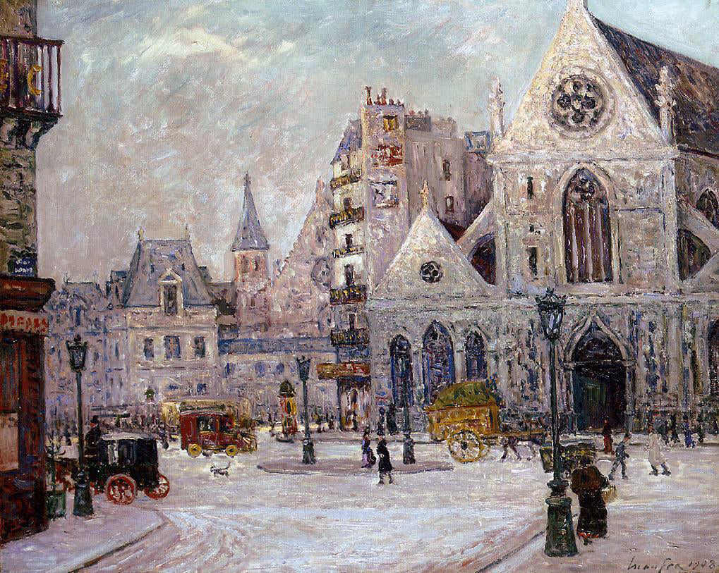  Maxime Maufra The Church of Saint Nicolas of the Fields, rue Saint Martin - Canvas Print