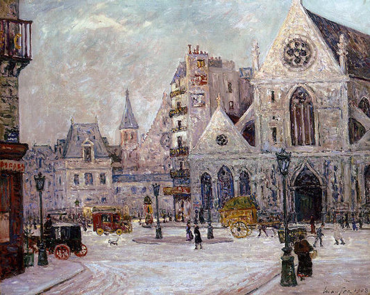  Maxime Maufra The Church of Saint Nicolas of the Fields, rue Saint Martin - Canvas Print