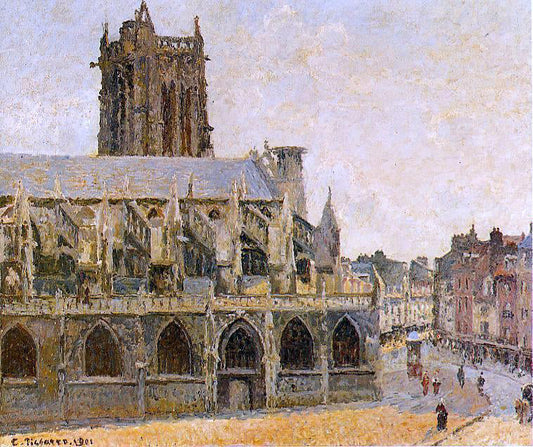  Camille Pissarro The Church of Saint-Jacques, Dieppe - Canvas Print