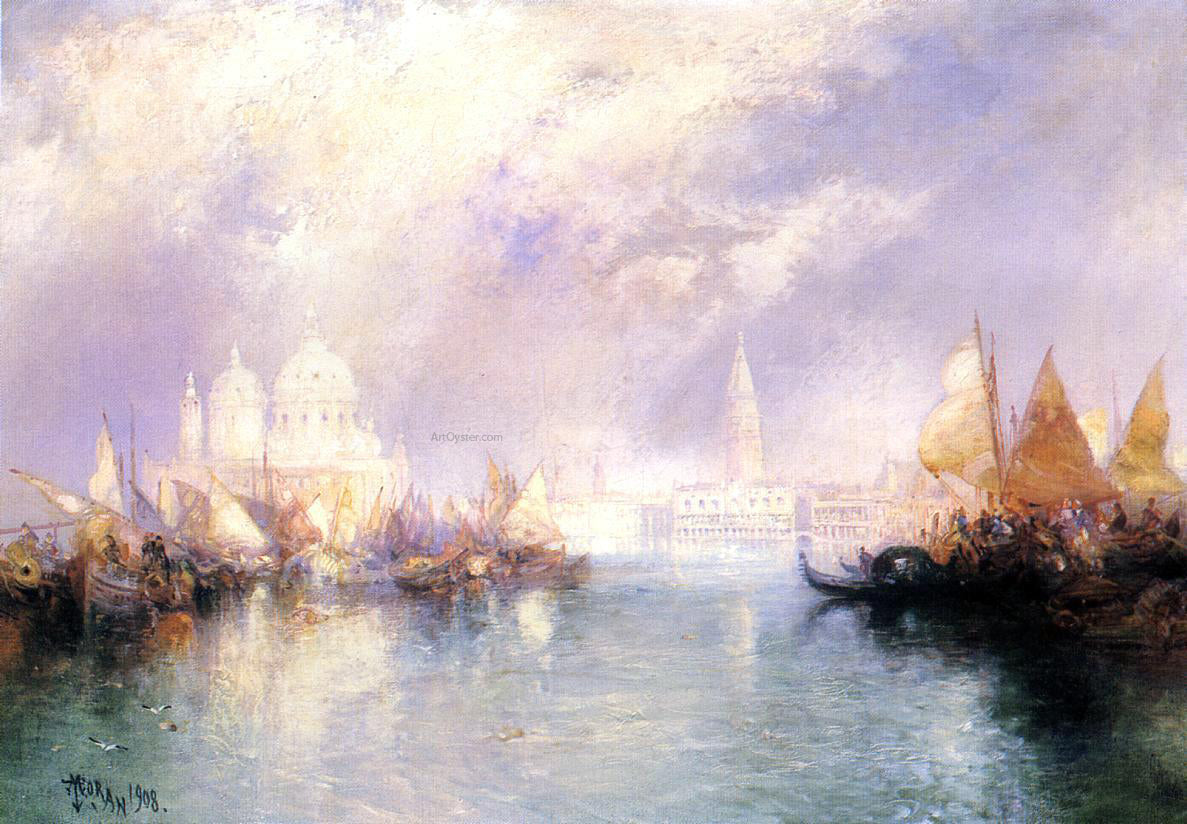  Thomas Moran The Church of Santa Maria della Salute, Venice - Canvas Print