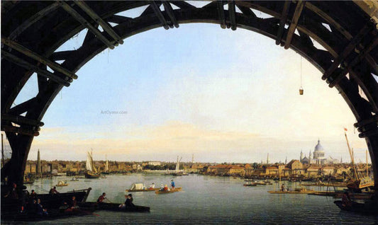  Canaletto The City Seen Through an Arch of Westminster Bridge - Canvas Print