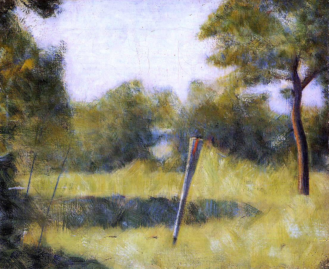  Georges Seurat The Clearing (also known as Landscape with a Stake) - Canvas Print