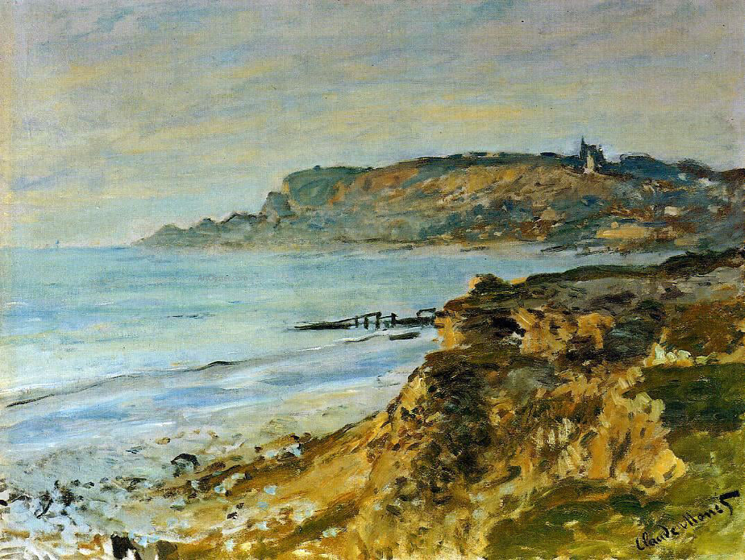  Claude Oscar Monet The Cliff at Sainte-Adresse - Canvas Print