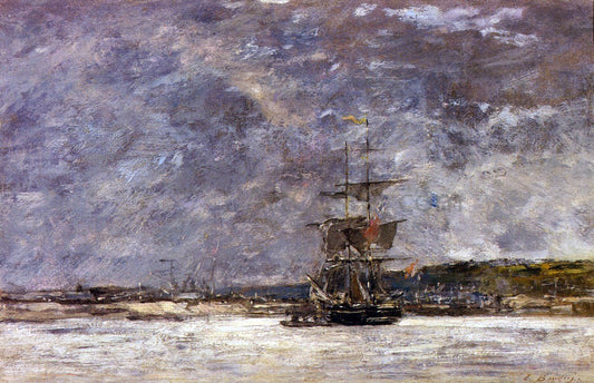  Eugene-Louis Boudin The Coast of Brest on the Bay (also known as Estuary near Camaret) - Canvas Print