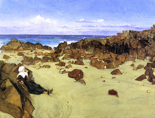 James McNeill Whistler The Coast of Brittany (also known as Alone with the Tide) - Canvas Print