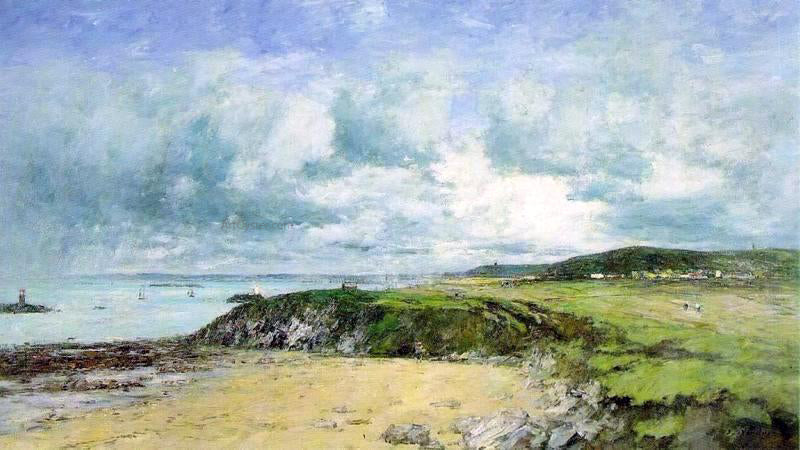  Eugene-Louis Boudin The Coast of Portrieux - Canvas Print