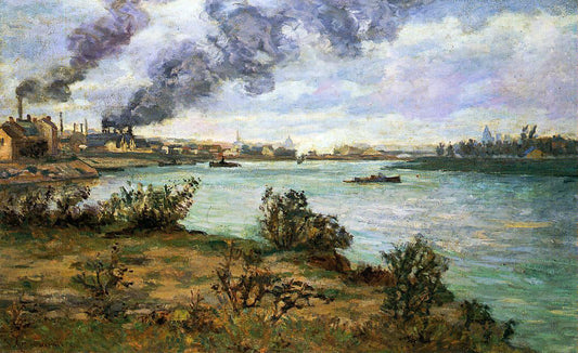  Armand Guillaumin The Confluence of the Seine and Marne at Ivry - Canvas Print