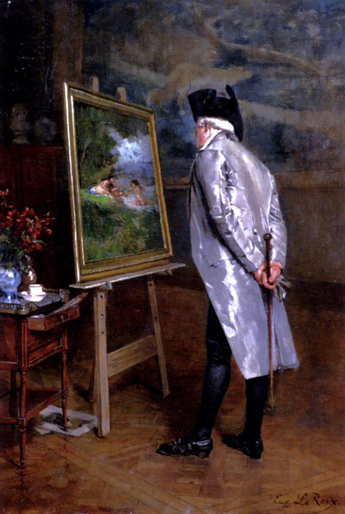  Louis-Eugene Leroux The Connoisseur - Canvas Print