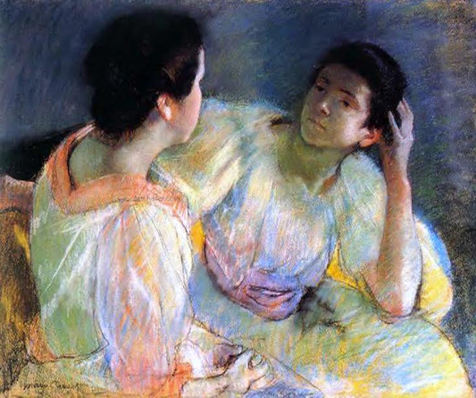  Mary Cassatt The Conversation - Canvas Print