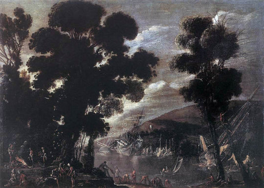  Agostino Tassi The Coral Fishers - Canvas Print