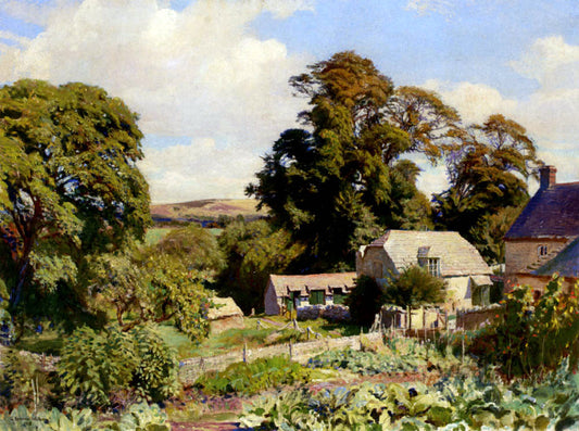  George Spencer Watson The Cottage Garden - Canvas Print