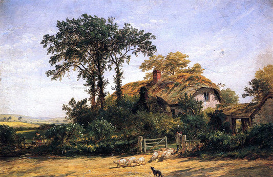  Jasper Francis Cropsey The Cottage of the Dairyman's Daughter - Canvas Print